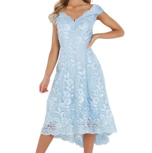 QUIZ Off the Shoulder Lace Dress